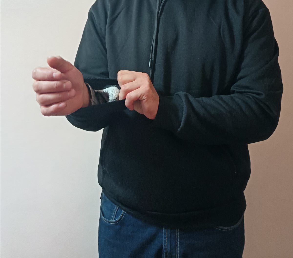 Cliente real usando polerón VANTIA